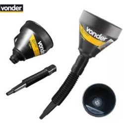 FUNIL FLEXIVEL PRETO MULTIUSO