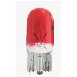 LAMPADA PAINEL - T10 5W 12V  PINGAO ESMAGADA  VERMELHA